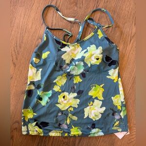 Athleta NWT Floral Blousy Tankini Top 34D/DD / Medium